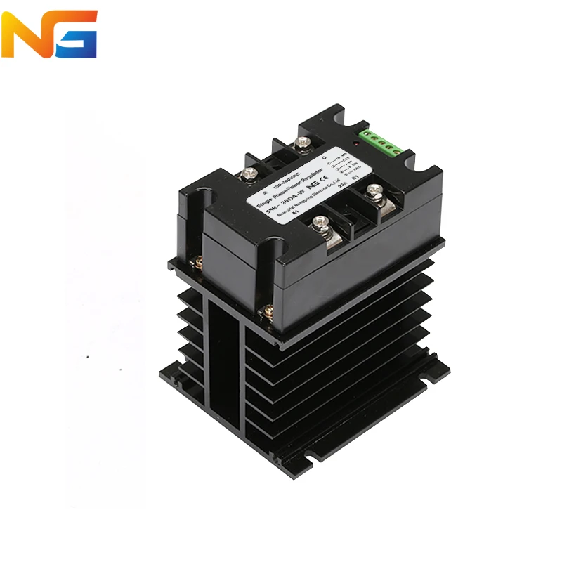 

NG SSR-25DA-W voltage regulator module single phase multiple control signal SCR regulate voltage with radiator