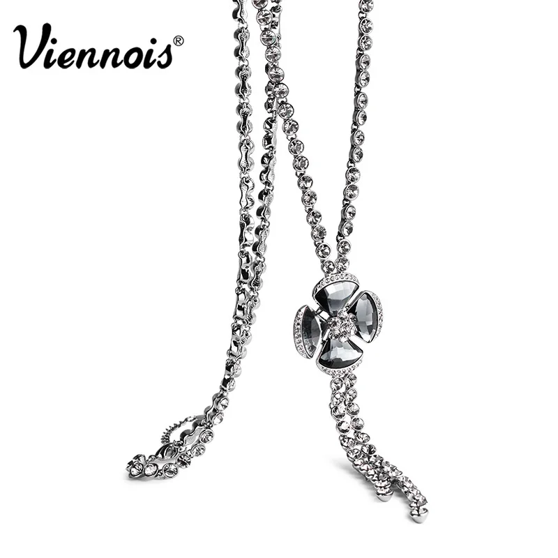 Новинка 2015 Viennois модное ювелирное изделие гальваническое сплав цветок Длинная