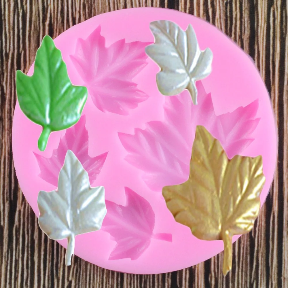 

Silicone Maple Leaf Mold For Cake Decoration Decorating Tools Fondant 3D Silicone Gum Paste Mold