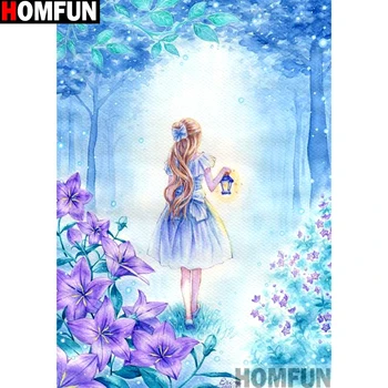 

HOMFUN Full Square/Round Drill 5D DIY Diamond Painting "Flower beauty" 3D Embroidery Cross Stitch 5D Home Decor Gift A13262