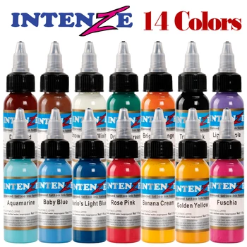 

14 color Permanent Makeup Micro Pigment Cosmetic encre tatouage black Tattoo Ink Permanent Eyebrow Eyeliner Lip Tattoo Supplies