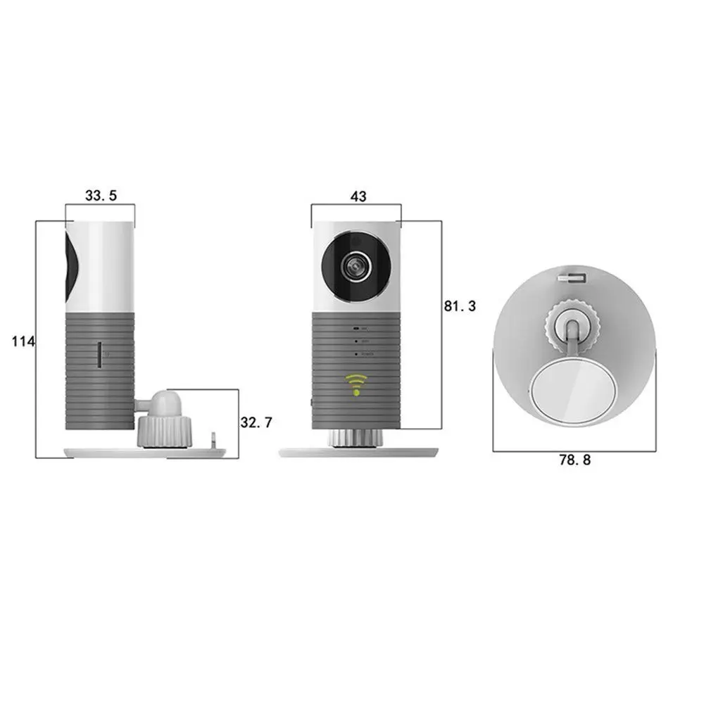 720 P Мини беспроводной Wi-Fi детский монитор, ip-камера для младенцев, Детская умная собака, Видео Безопасность, двустороннее аудио, ночное видение, серый