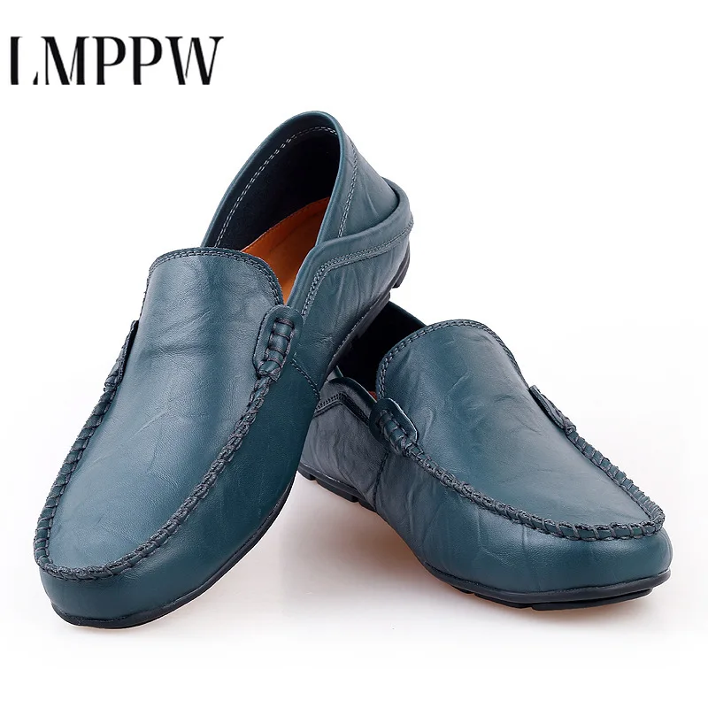 2021 Luxury Brand Summer Genuine Leather Men Casual Shoes Mocassini Da Uomo Mocassini Traspiranti Slip On Driving Shoes Big Size 1.8A