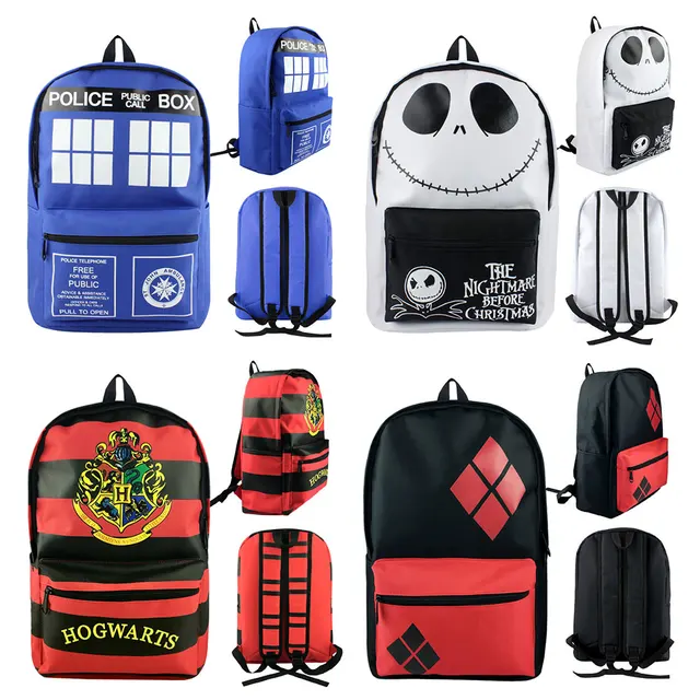 Us 19 95 43 Off Comic Nightmare Before Christmas Doctor Who Boy School Bag Women Bagpack Agers Schoolbags Canvas Men Student Backpacks In