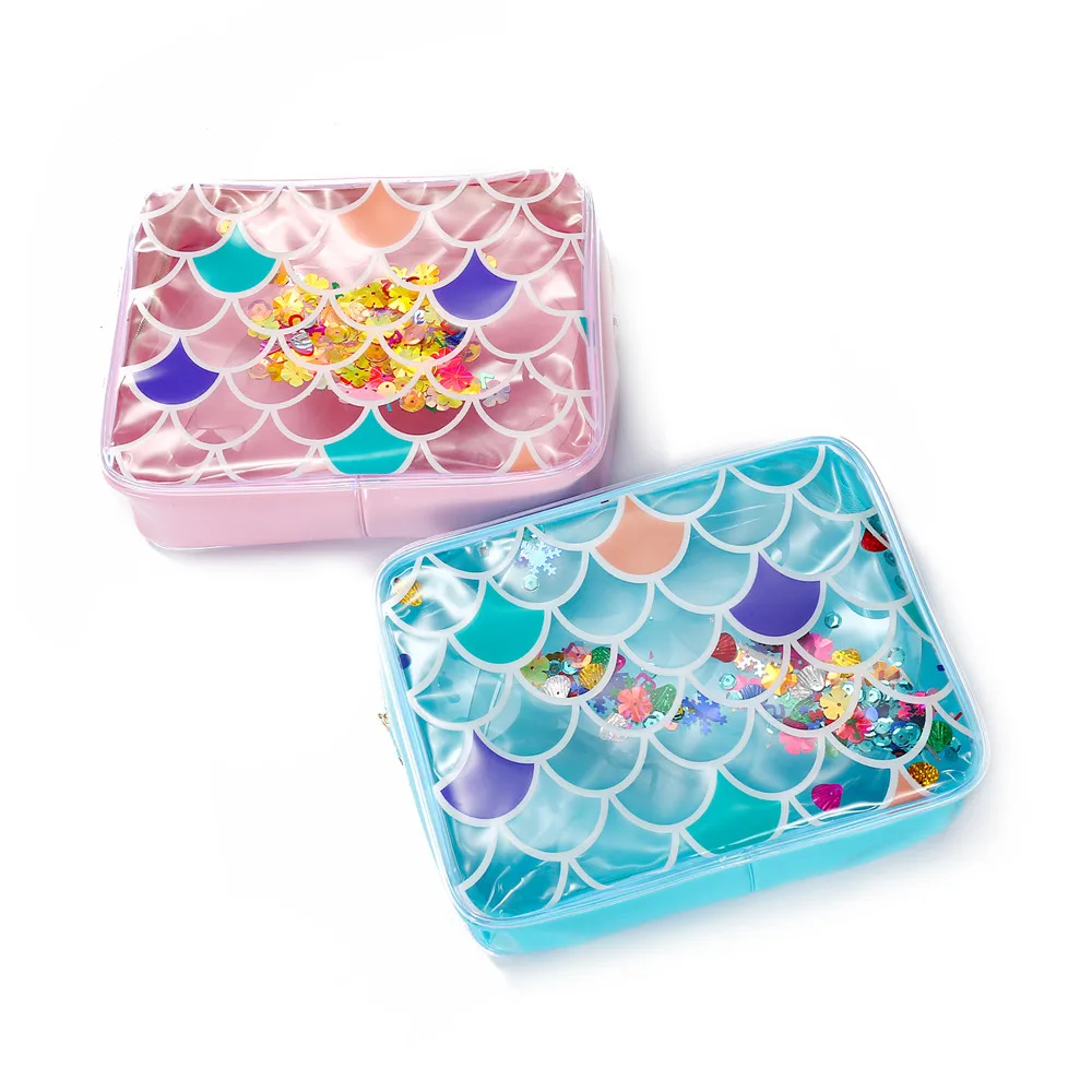 1PC New Makeup Storage Bags Women Mermaid Cosmetic Bag Handbag Jelly
