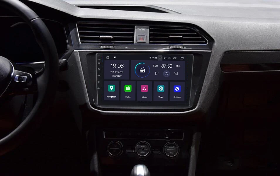 Best 9“Android 9.0 PX6 Car Radio 2 Din GPS Navi for Golf Tiguan Atlas Polo Passat 2018 2019 DSP IPS HDMI 4Gb+64Gb RDS WIFI USB BT AUX 1