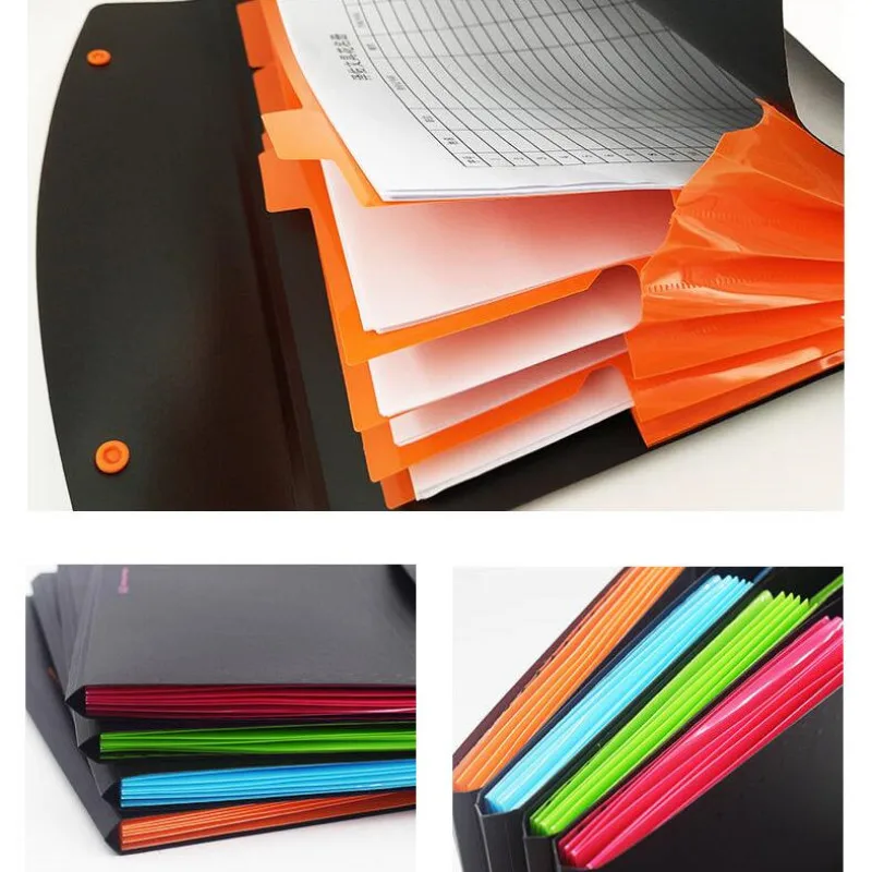 MIRUI Creative Multi-layer folder A4 student organ file plastic 5 index document test paper data bag Filing Products bags Office