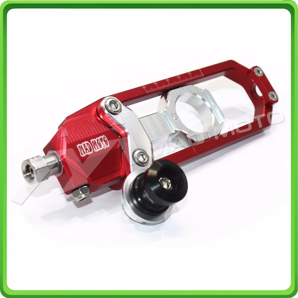 Motorcycle Chain Tensioner Adjuster with bobbin fit for BMW HP4 2012-2014,S1000R 2014-2017,S1000RR 2010-2017 Red & Silver (9)