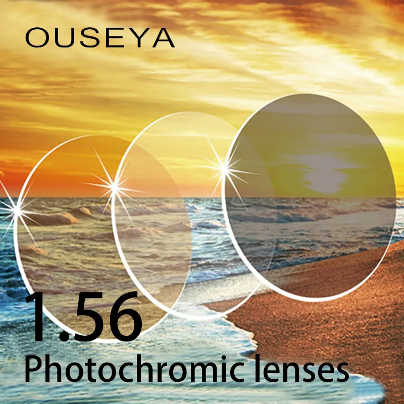 

1.56 1.61 1.67 1.74 Index Photochromic Lenses For Vision Diopter Myopia Optical Prescription Lens CR-39 Resin Aspherical UV400