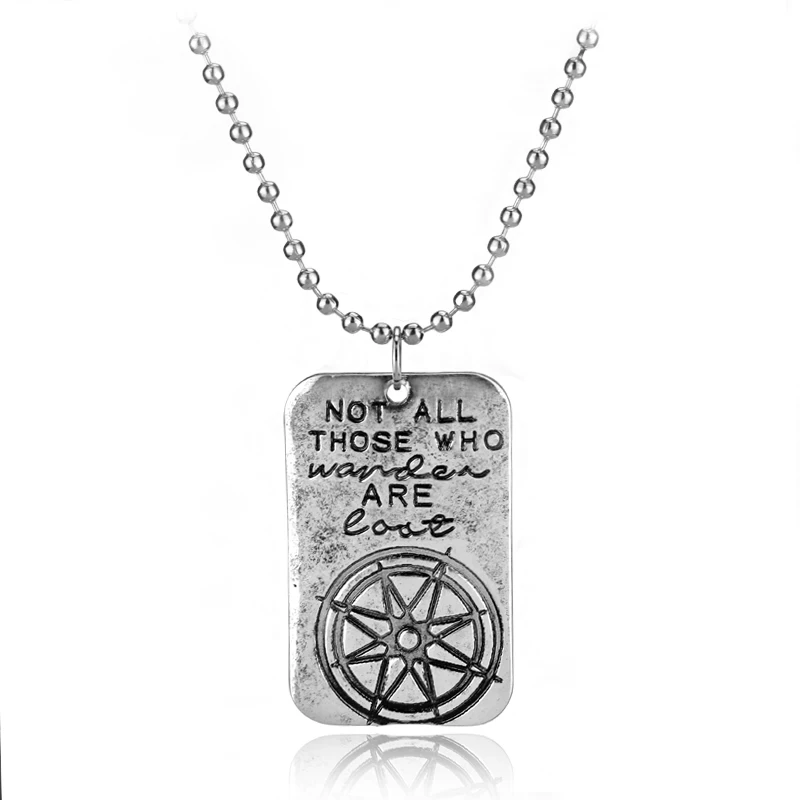 

Not All Who Wander Are Lost Wanderlust Traveler Pendants Necklace Compass Men Women Inspirational Charm Necklaces Fashion Gift