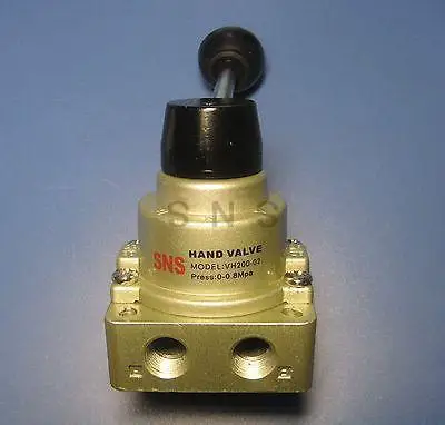 

VH200-02 1/4"PT Direct Action 3 Positions Pneumatic Hand Lever Turn Valve