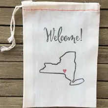 Пользовательские насытить контур Нью-Йорке Свадебные похмелье комплект пользу подарок Добро пожаловать Сумки Девичник кактус Партия мешочек