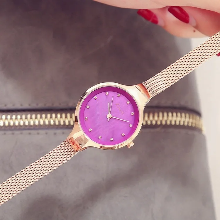 KIMIO Simple Ladies Bracelet Diamond Woman Watches Quartz Watches Women Fashion Watch 2018 Brand Women's Watches For Women Clock