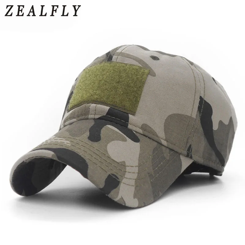

Male Tactical Army Cotton Cap Army Multicam Camouflage Caps Operator Hat Outdoor Hunting With Loop For Patch Green / Camo