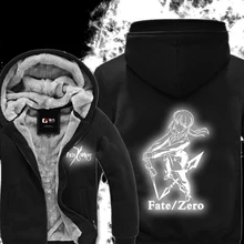 Судьба Ноль флуоресценции Зимние толстовки с капюшоном Свитшот Для мужчин милые повседневные мужские куртки с капюшоном, плащ-накидка, одежды с человеком-Утепленная одежда