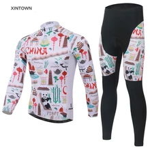 Xintowm набор велосипедных Джерси с длинным рукавом осенняя одежда для горного велосипеда Майо Ciclismo Быстросохнущий велосипед Джерси комплект одежды для велоспорта