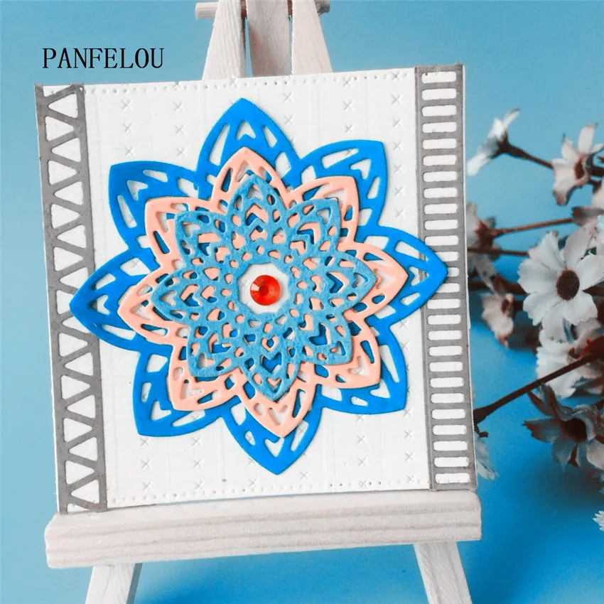 

PANFELOU Common Peony paper die cutting dies metal craft Scrapbooking/DIY Christmas Halloween Embossing mould Easter