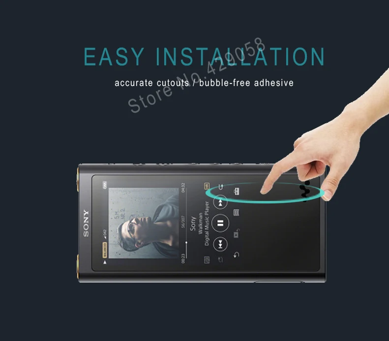 Защитная пленка для экрана из закаленного стекла SONY NW ZX300 ZX300A с заглушкой от