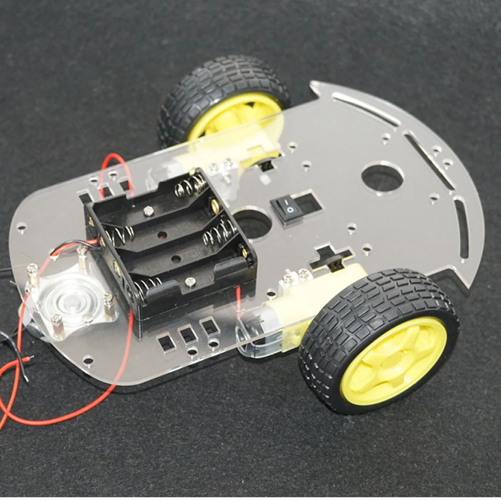 High Tech DIY Robot Kit Line tracing car smart chassis car Kit with speed encoder battey holder for Arduino (1)