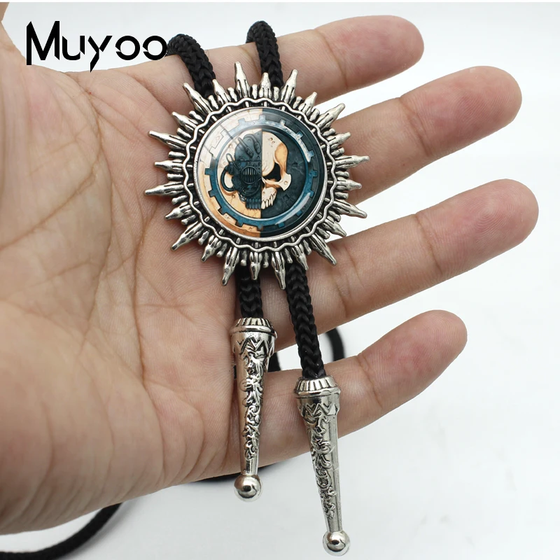 

BOLO-00136 New Arrival Warhammer 40k Adeptus Mechanicus Bolo Tie Picture Charm Space Marines Video Game Neckties Metal Ties