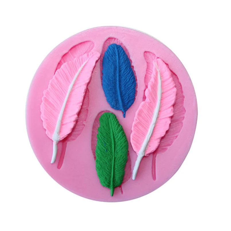 

3D Feather Shaped Silicone Mold DIY Cake Chocolate Moulds Sugarcraft Baking Mold Tray Fondant Cake Decoration Pastry Accessories