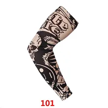 Велоспорт Спорт охладитель лето Поддельные тату-перчатки рукав для мужчин и женщин УФ Защита от солнца нейлон Эластичный нарукавник вечерние татуировки