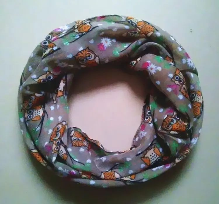 thumbnail image 1 of 10 unidades/lote de 6 colores nuevos para niñas y niños, bufandas con estampado de búho pequeño, bufandas infinitas para niños, accesorios para bebés, 1 of 5