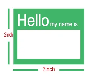 2 X 3 Inch Hello My Name Is Stickers/Badges Great for Kids, School, Employees, Reunions, Professionals, Parties, Events