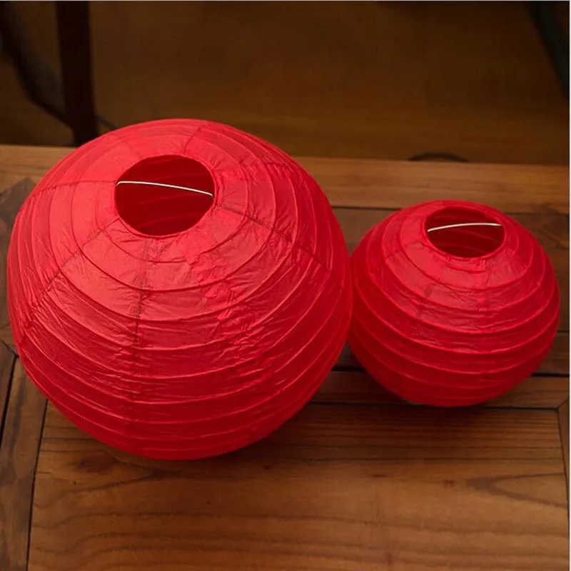 20 Pcs/set 6&quot-12&quot Red Chinese Paper lampion Lanterns Assorted Sizes Wedding Party Home Outdoor Hanging Decor | Дом и сад