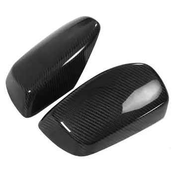 

Real Carbon Fiber 2x Car Rear View Door Wing Mirror Side Mirror Cover Caps Shell Case For BMW E60 E61 5 Series 2004-2008