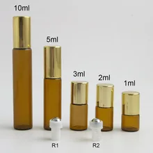 24x1 мл 2 мл 3 мл 5 мл 10 мл многоразовый Янтарный стеклянная с роликом бутылки 10cc эфирное масло бутылки стеклянные эфирное масло роликовая бутылка