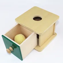 Niños Bebé de Juguete De Madera Montessori Imbucare Caja w/Bola De Punto de Aprendizaje Preescolar Educación Formación Brinquedos Juguets