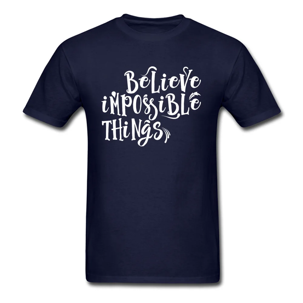Impossible Things Man Cheap Classic Tops Shirt O Neck Summer Fall 100% Cotton T-shirts Normal Short Sleeve Tee-Shirt Impossible Things navy