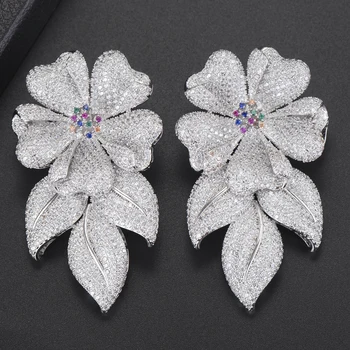 

missvikki 4 Colors new design AAA cubic zirconia women's jewelry Shinning Drop earrings women's accessories Top Quality