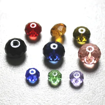 

StreBelle AAA 4x6mm 6x8mm 8x10mm Crystal Rondelle Beads DIY Jewelry Glass Beads Wholesaling 100pcs/lot