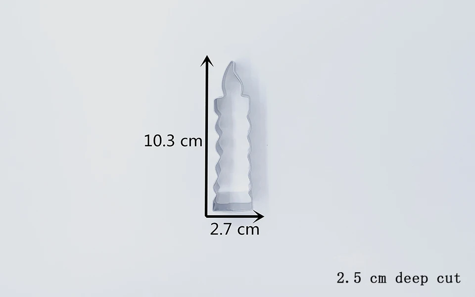 KENIAO свеча- Резак для печенья- 10,3 x 2,7 cm Печенье / Помадка / Кондитерские изделия / Хлеборезки- Нержавеющая сталь