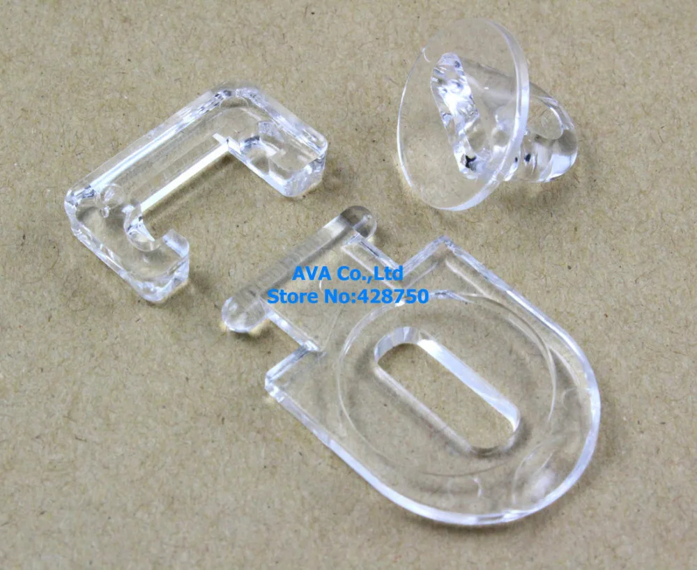 10 Clear Acrylic Plastic Hasp Latch Plexiglass Hasp 45x25mm