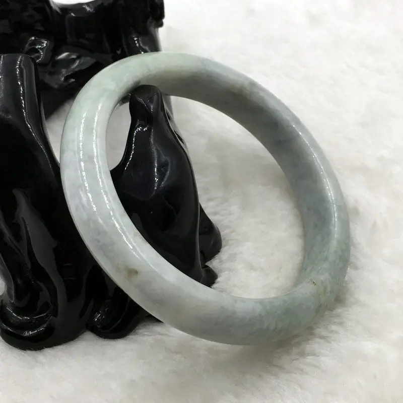 

free shipping 958 Certified Grade "A" Natural Green Jadeite Jade Gems Bangle Bracelet