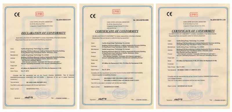 Jiutu Machine CE certification