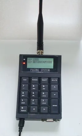 Top Coaster pager transmitter, wireless calling system, alpha paging POCSAG pager, connect to computer to send text message 1