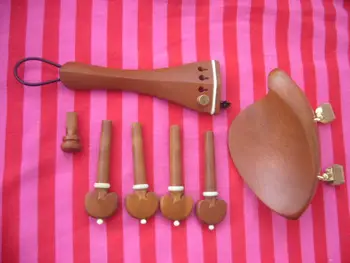 

5 Sets of Violin Fitting / Violin Parts 4/4 size jujube wood bone inlay
