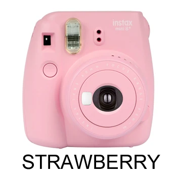 Фотокамера моментальной печати Fujifilm Instax Mini 8 Plus клубника с ручным ремешком Fuji крупным планом - Цвет: Strawberry