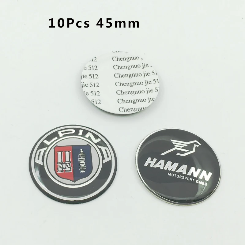 Buy 10Pcs 45mm Car Steering Wheel hub Emblem Sticker Steer wheel