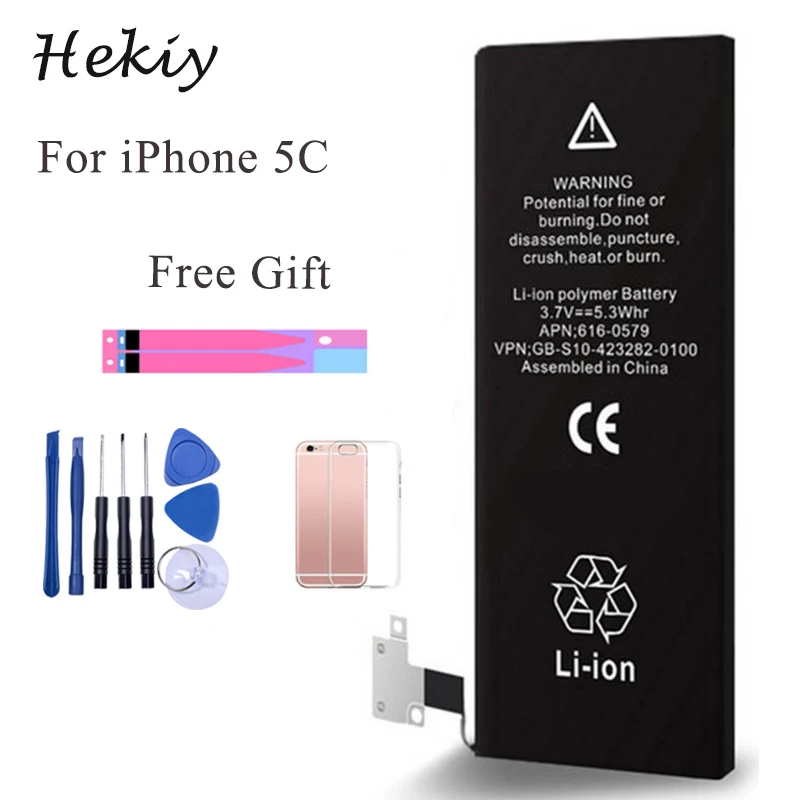100% Hekiy Оригинальный аккумулятор для мобильного телефона iPhone 5C реальная емкость