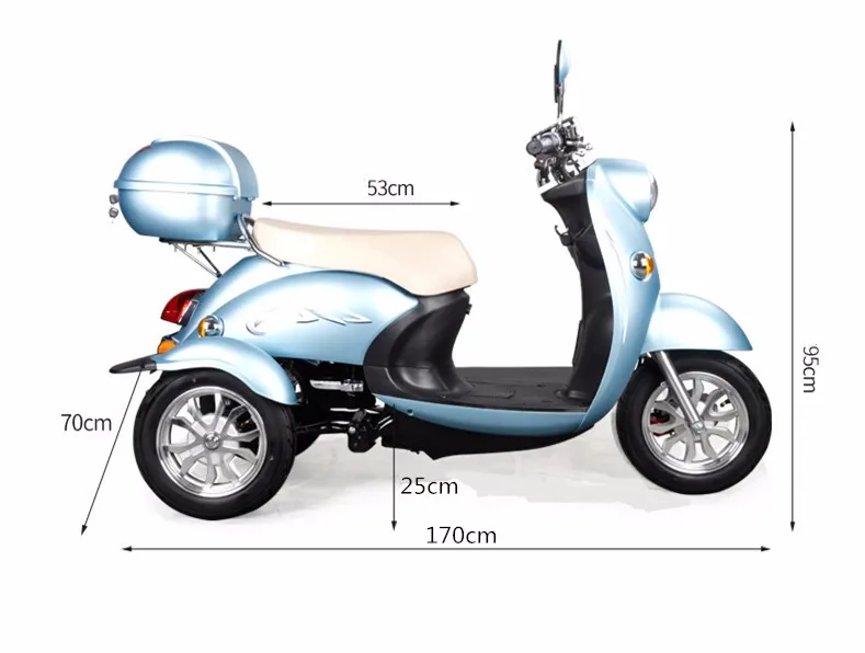 Clearance Three Wheel Electric Scooter Multicolor Fashion Environmental Protection Tricycle for Adult  Handandicapped Scooters Motorcycle 2