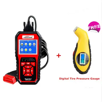 

KONNWEI KW850 OBD2 Auto Diagnostic Code Scanner OBDII Eobd Can Scanner get Digital Tire Pressure Guage/Battery Tester Free