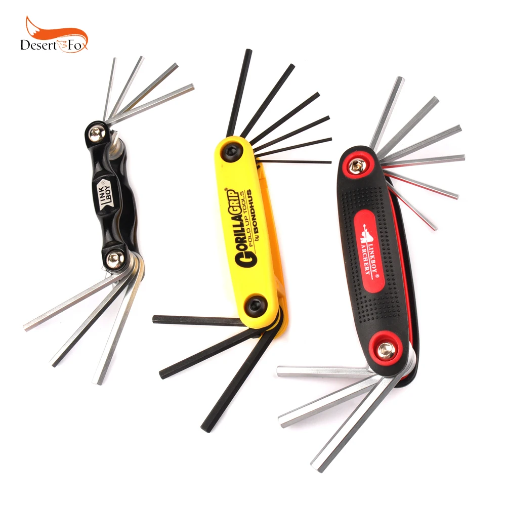 High Quality 9 Piece Or 7 Piece Folding Allen Hex Key Ring Wrench Set