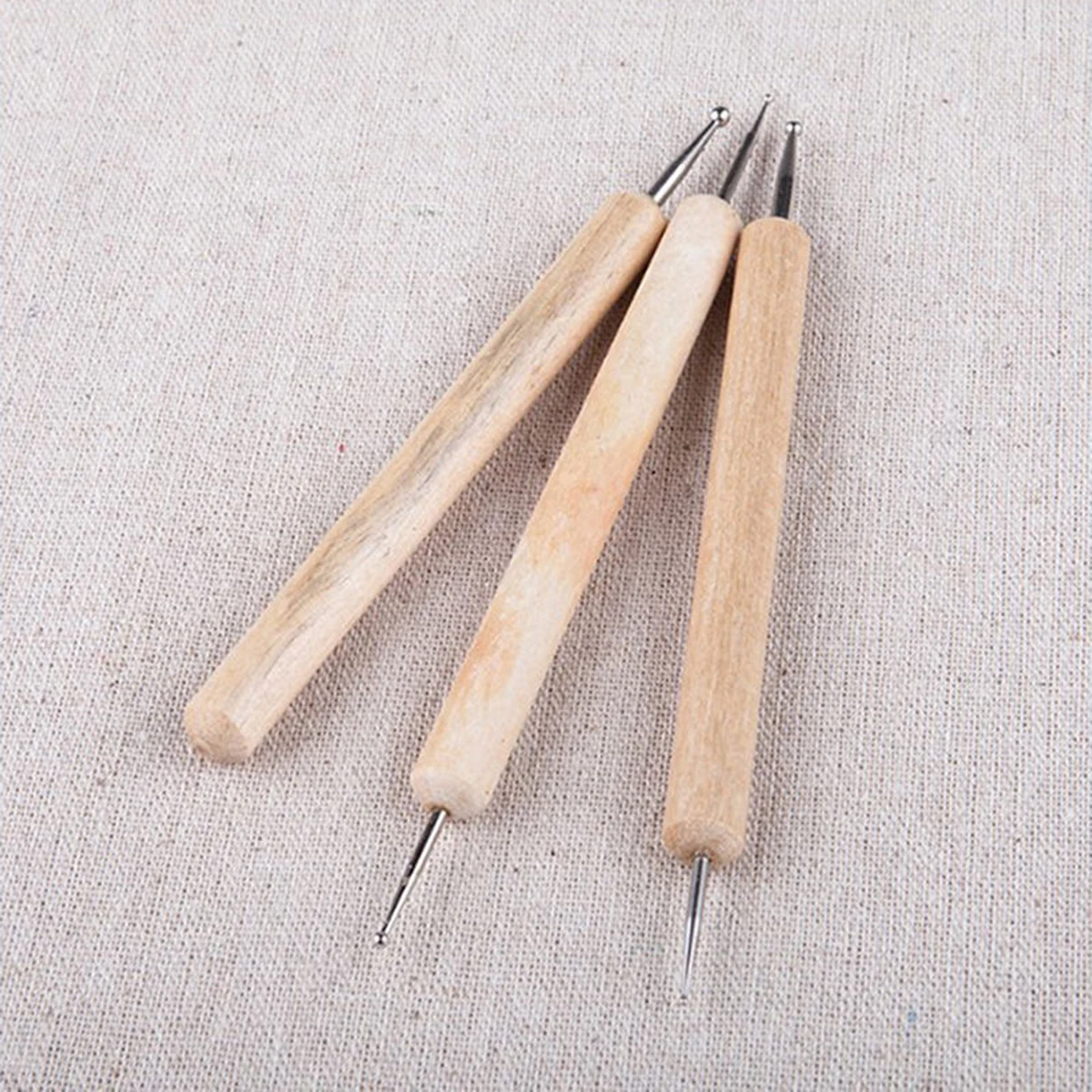 3pcs/set  DIY Hand tools Clay Sculpting Set Wax Carving Pottery Tool Shaper Polymer Modeling Ceramic