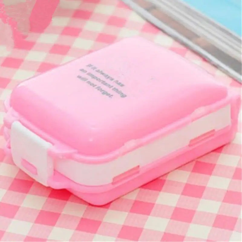 Пластиковый Еженедельный складной медицинский таблеточный чехол для таблеток, портативный конфетный контейнер для витаминов, органайзер для хранения, аксессуары для путешествий - Цвет: Pink