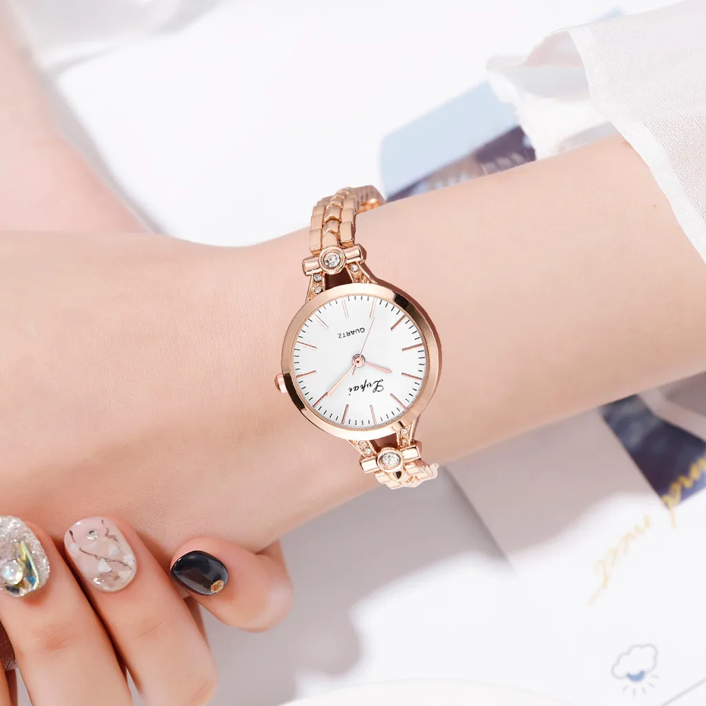 Простые повседневные модные часы с круглым циферблатом маленькие и изысканные женские часы-браслет женские часы нарядные часы украшения для вечеринки, подарки Fe
